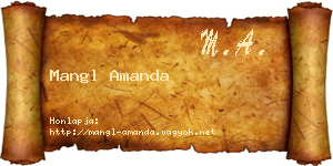 Mangl Amanda névjegykártya